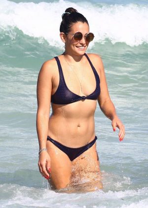 Natalie Martinez in Bikini on the beach in Miami
