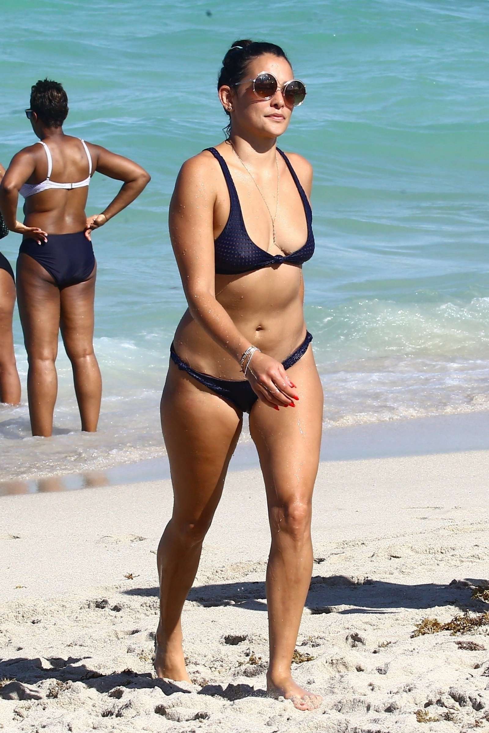 Natalie Martinez in Bikini on the beach in Miami. 