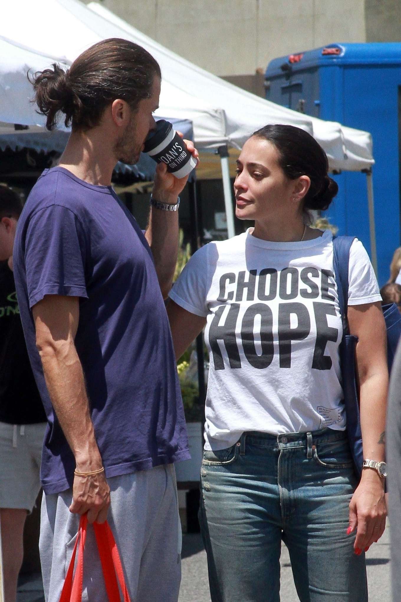 Natalie Martinez - Shops with her boyfriend at the Farmer’s Market in Studi...