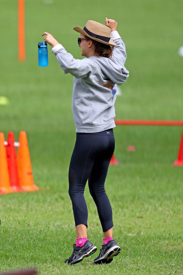 Natalie Portman - Attends her kids Soccer game in Sydney