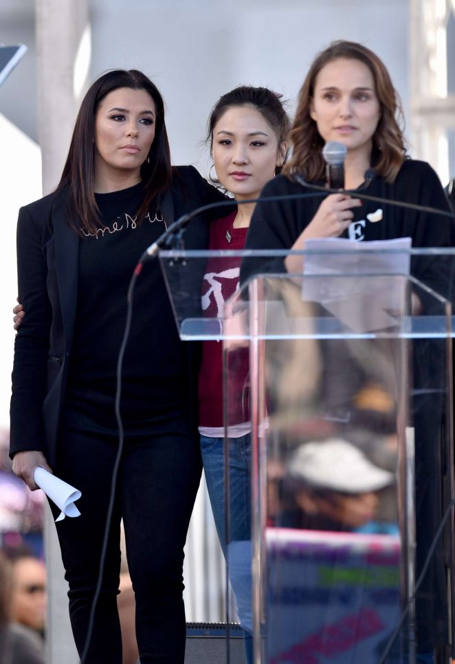 Natalie Portman, Eva Longoria and Constance Wu - 2018 Women's March in Los Angeles