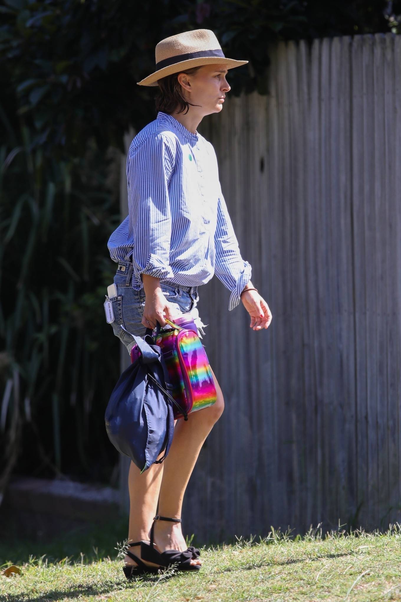 Natalie Portman 2020 : Natalie Portman – In denim shorts out in Sydney-16