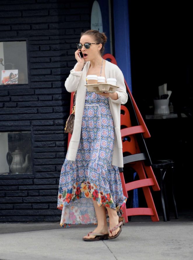 Natalie Portman in Long Dress - Out in Los Angeles