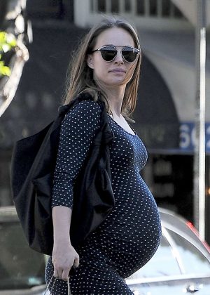 Natalie Portman in Tight Dress Shopping in Los Feliz