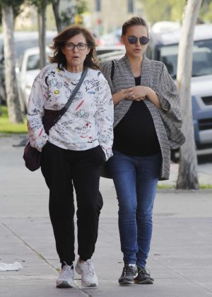 Natalie Portman with her mother Shelley out in Silverlake