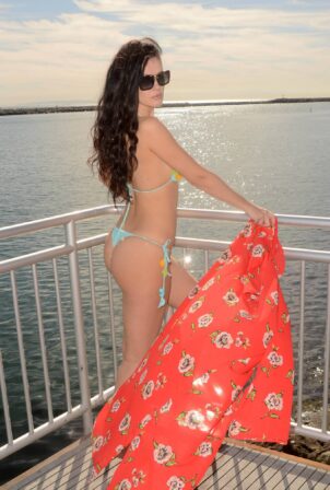 Natasha Blasick - Posing in a bikini in Marina Del Rey