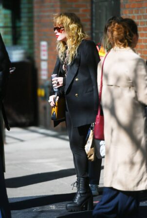 Natasha Lyonne - In a black blazer and dar leggings out in New York