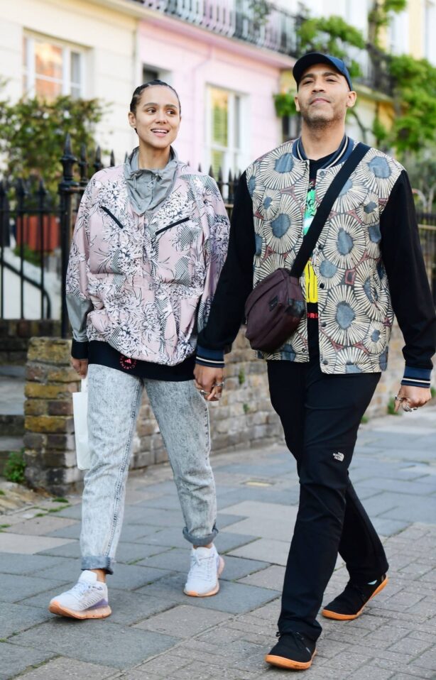 Nathalie Emmanuel - Walks hand-in-hand with Alex Lanipekun in London