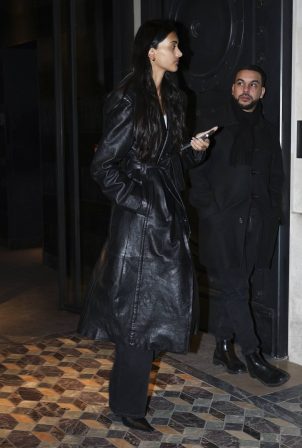 Neelam Gill - Leaving Costes restaurant in the heart of Paris