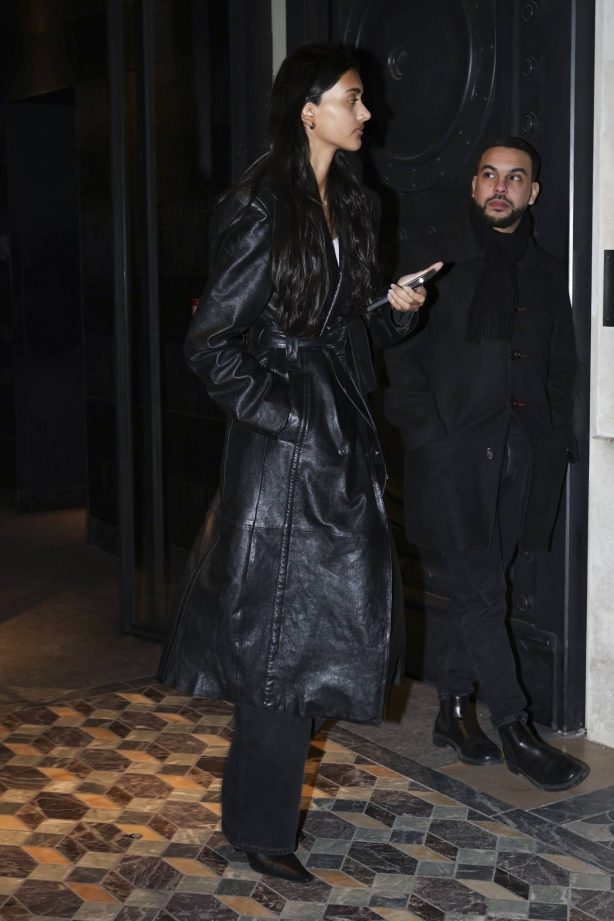 Neelam Gill - Leaving Costes restaurant in the heart of Paris