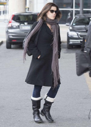 Neve Campbell at JFK Airport in NYC