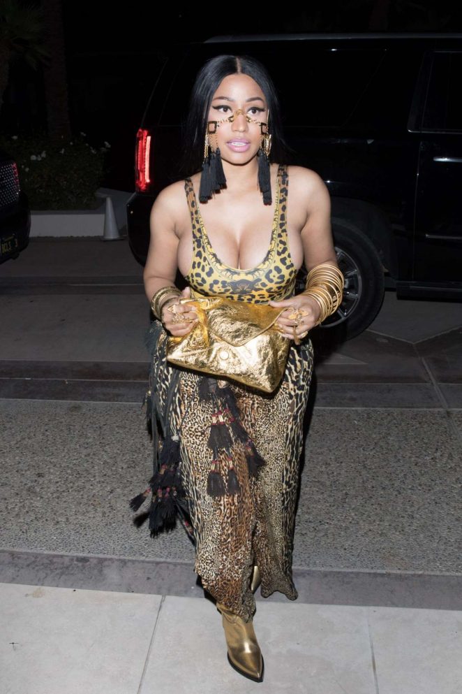 Nicki Minaj - Arrives at Fenty x Puma Coachella Party in Indio