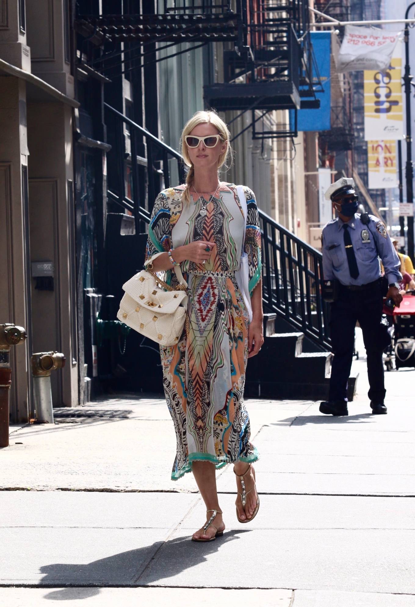 Nicky Hilton 2021 : Nicky Hilton – In a colorful summery dress out on Labor Day Weekend in Manhattan’s Soho area-04