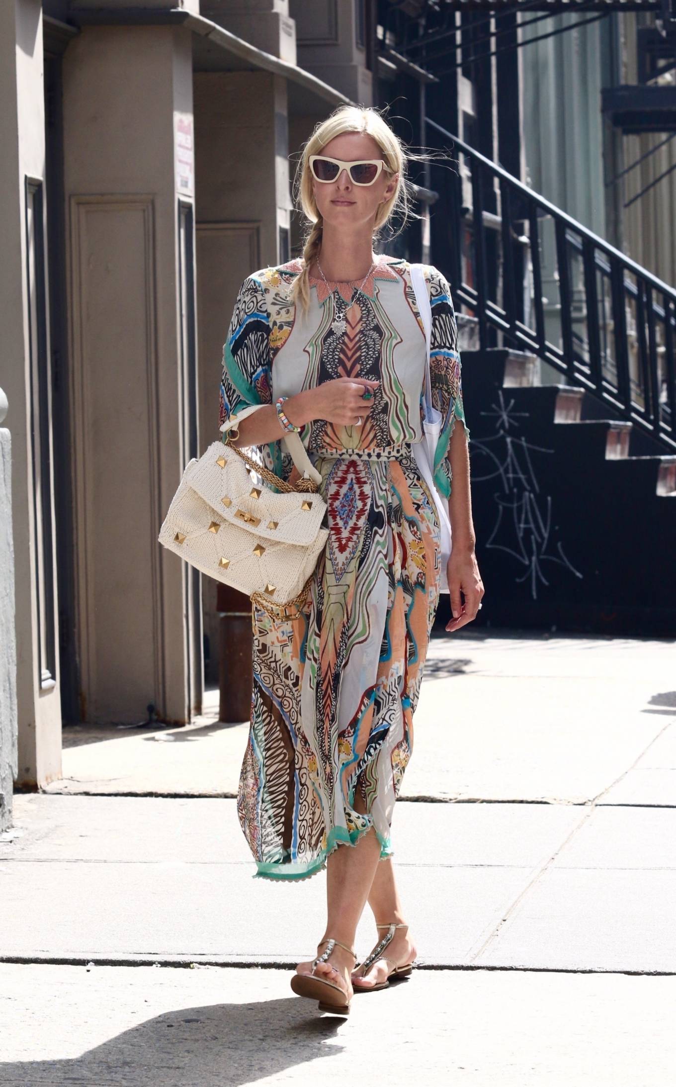Nicky Hilton 2021 : Nicky Hilton – In a colorful summery dress out on Labor Day Weekend in Manhattan’s Soho area-11