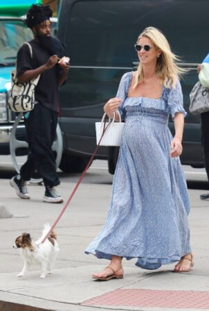 Nicky Hilton - In a light blue spring dress in Manhattan’s Soho area