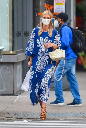 Nicky Hilton - In blue dress shopping in New York