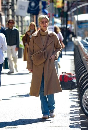 Nicky Hilton - In chic camel coat ensemble out in NYC