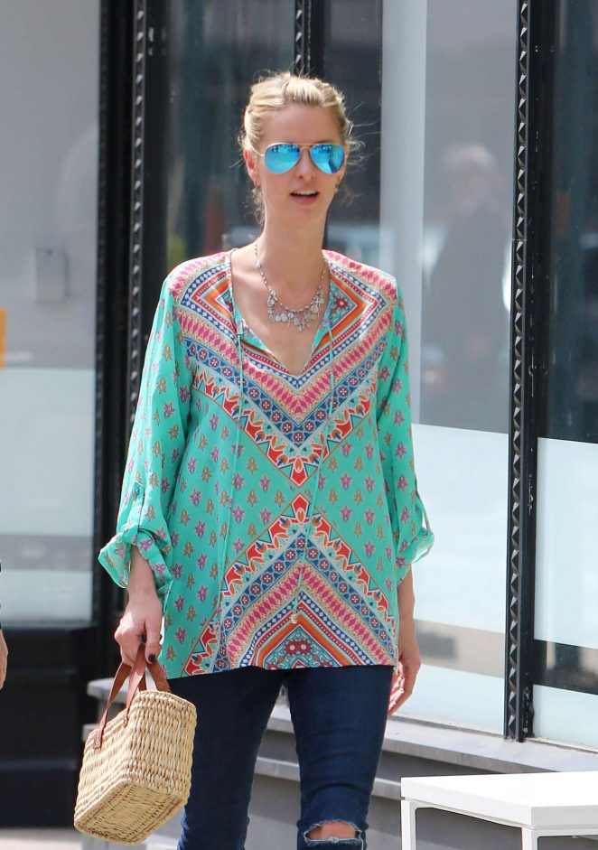 Nicky Hilton in Colorful Tunic out in New York
