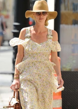 Nicky Hilton in Floral Print Dress - Out in New York City