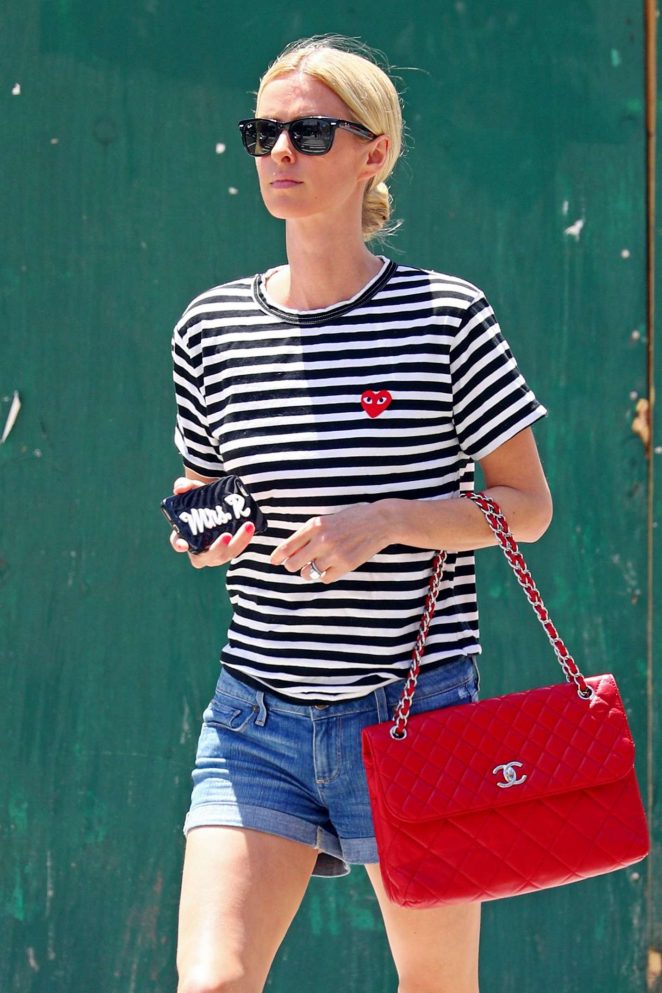 Nicky Hilton in Jeans Shorts Out in New York