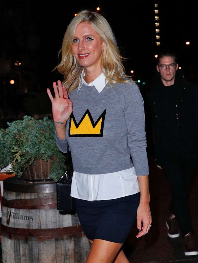 Nicky Hilton in Mini Skirt Night Out in New York