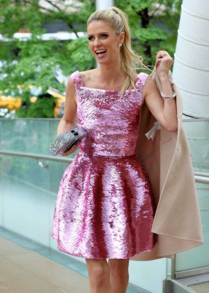 Nicky Hilton in Pink Dress out in New York