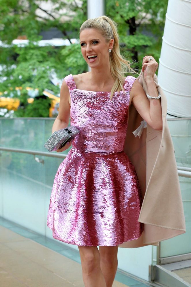 Nicky Hilton in Pink Dress out in New York