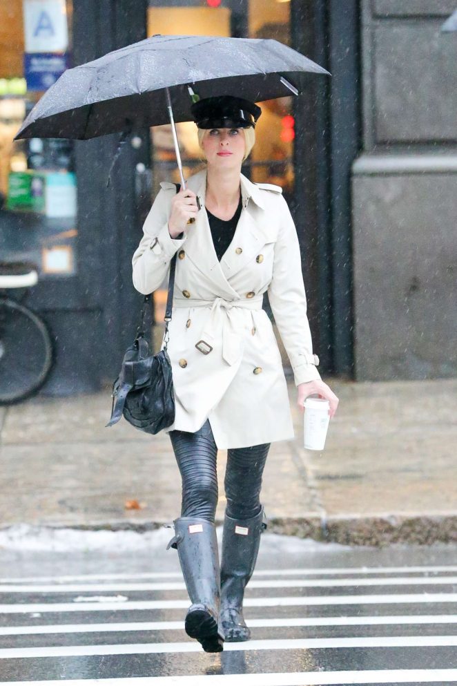 Nicky Hilton out and about in a rainy day in NYC