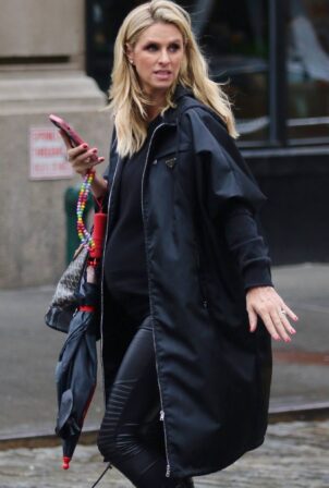 Nicky Hilton - Out in a black hoodie and black coat in Manhattan