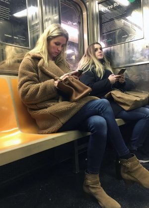 Nicky Hilton - Riding the subway in New York