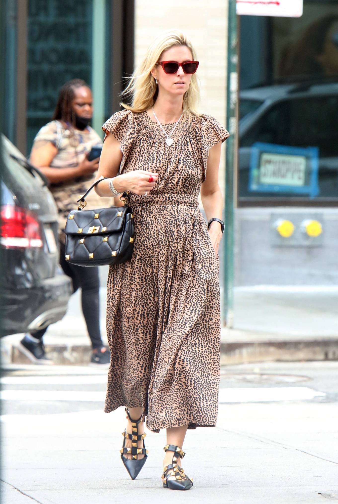 Nicky Hilton 2021 : Nicky Hilton – Rocks leopard print dress while out in Downtown Manhattan-10