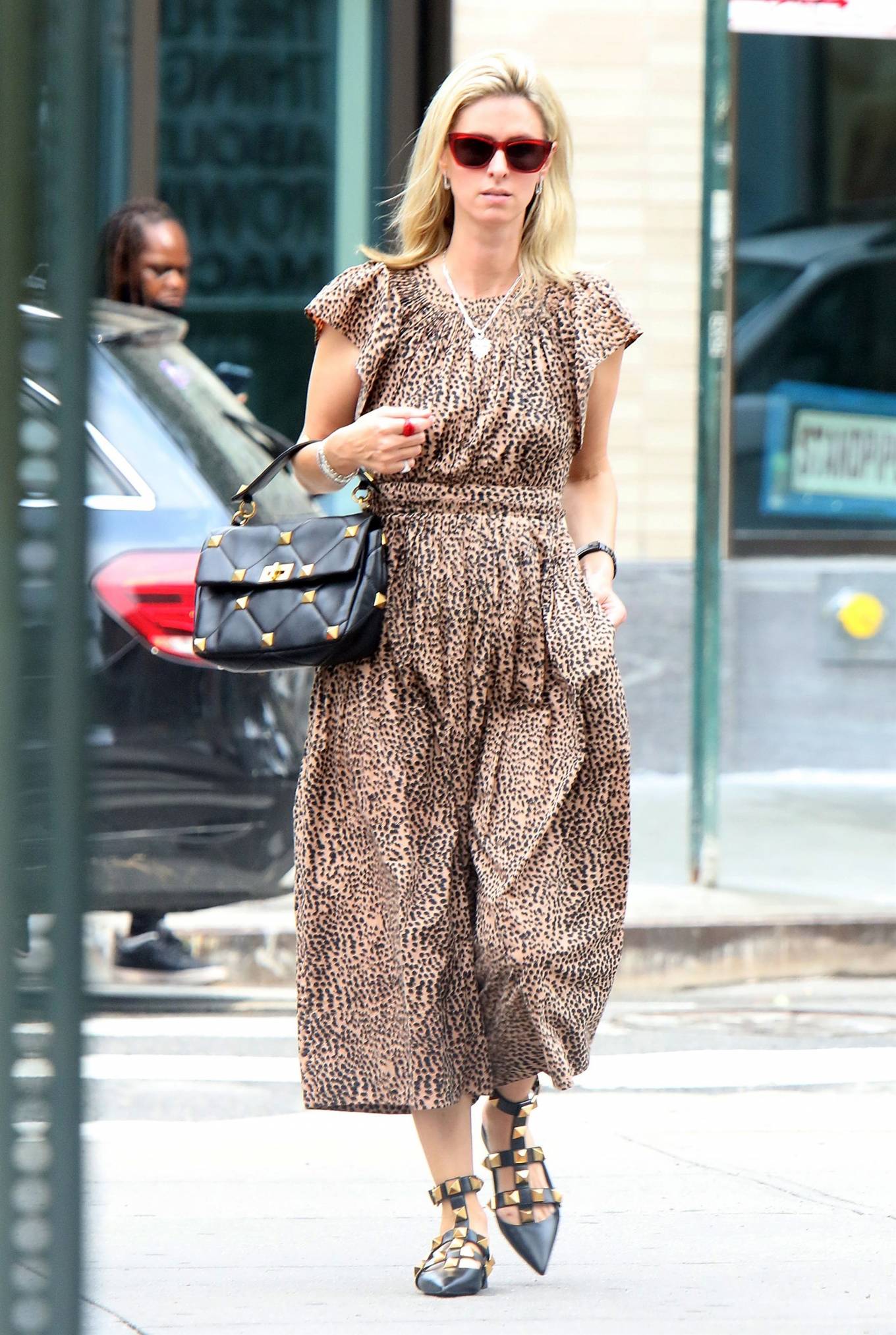 Nicky Hilton 2021 : Nicky Hilton – Rocks leopard print dress while out in Downtown Manhattan-16