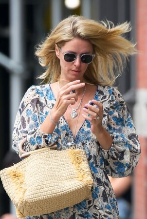 Nicky Hilton - Wears a floral dress in New York