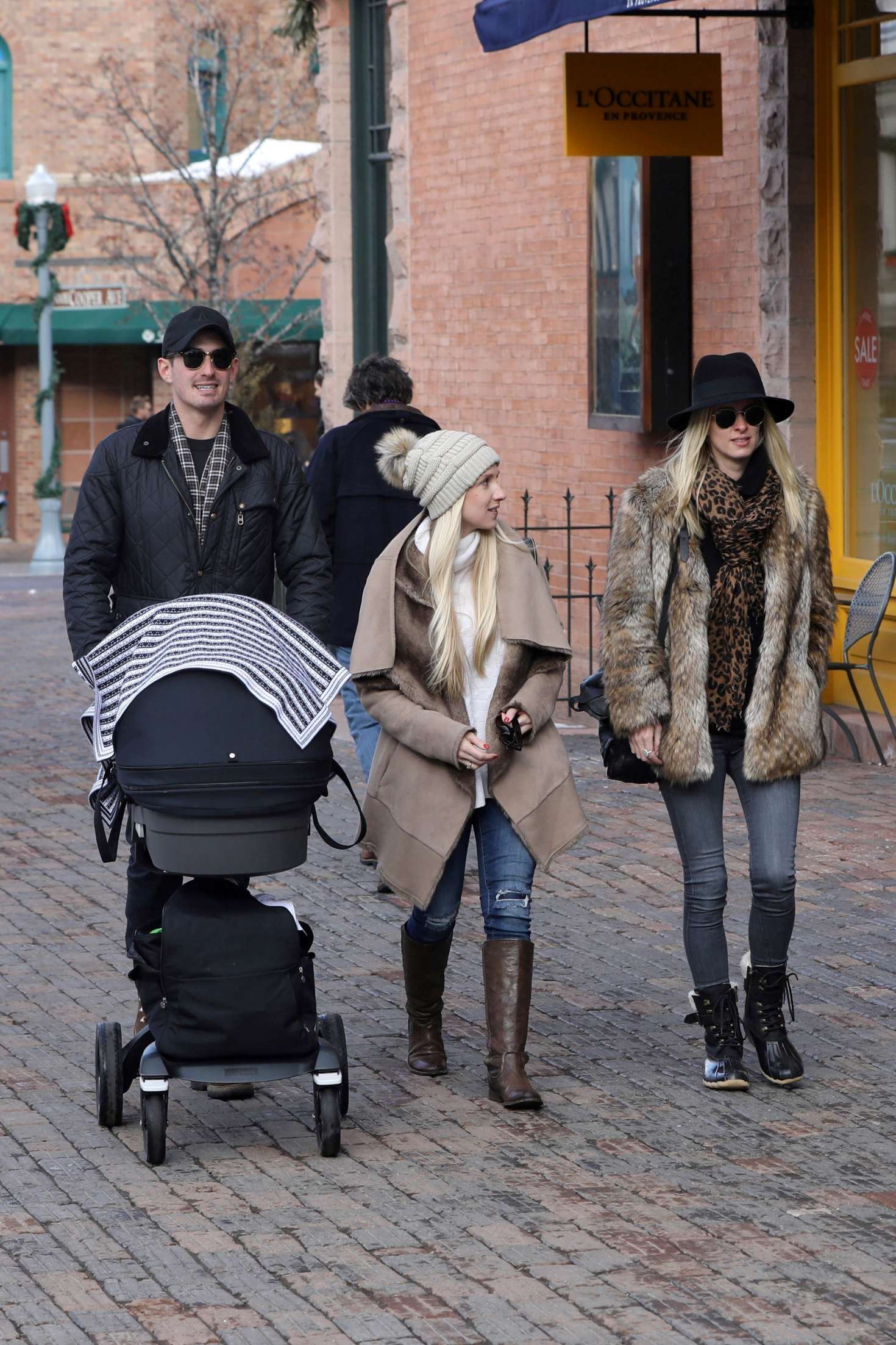 Nicky Hilton with her family out in Aspen