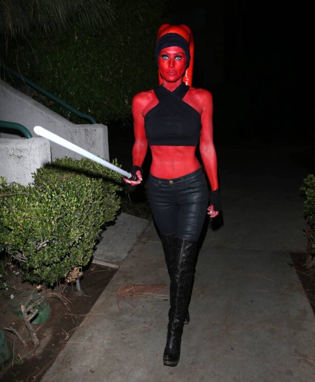 Nicky Whelan - Arrives at a Halloween Party in Hollywood