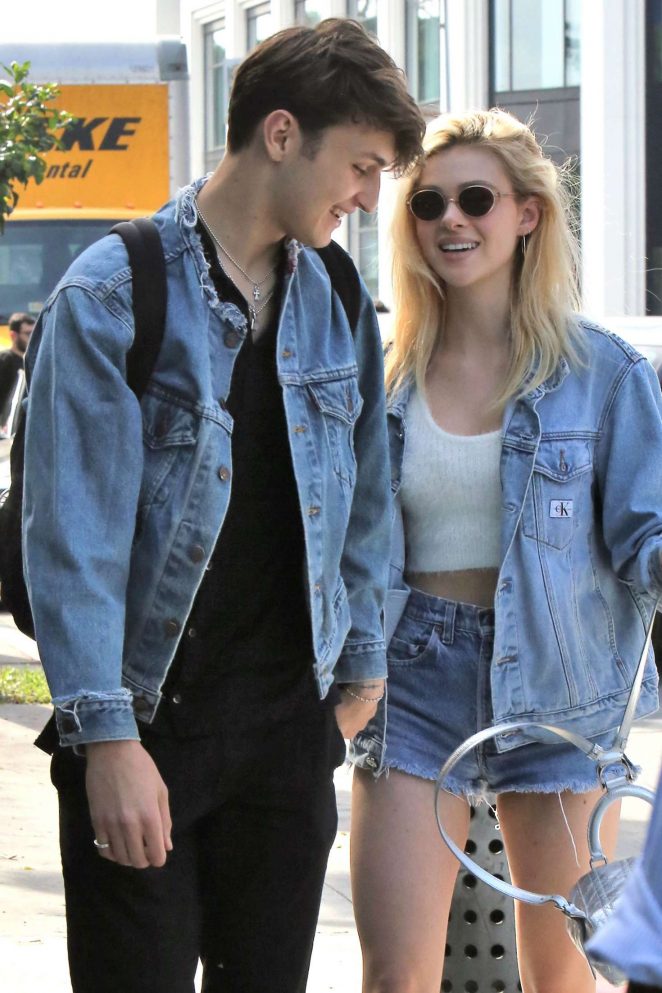 Nicola Peltz in Jeans Shorts out for Lunch in West Hollywood