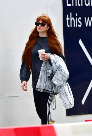 Nicola Roberts spotted with a coffee in hand on High Street Kensington