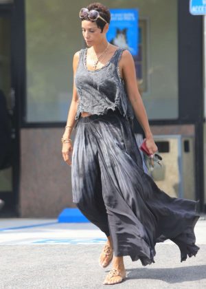Nicole Murphy in Long Dress at Petco in West Hollywood