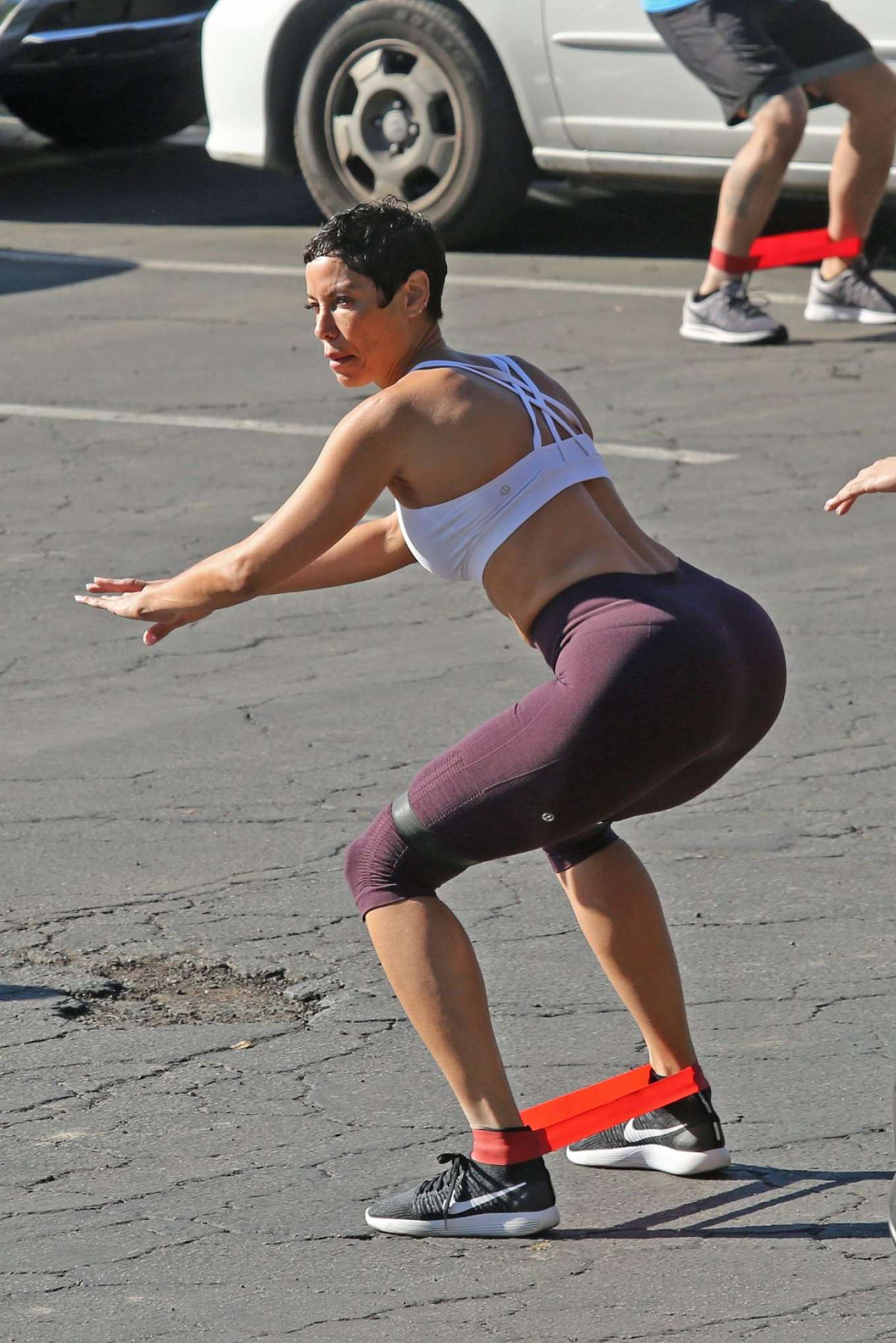 Nicole Murphy in Tights Working Out in Los Angeles