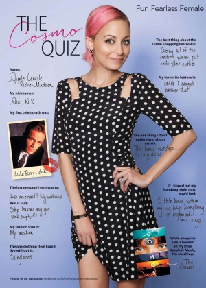 Nicole Richie - Cosmopolitan Middle East (March 2015)