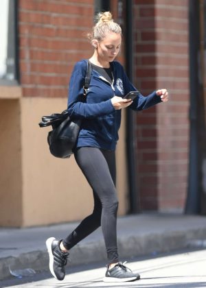 Nicole Richie in Tights Leaves a Gym in Los Angeles