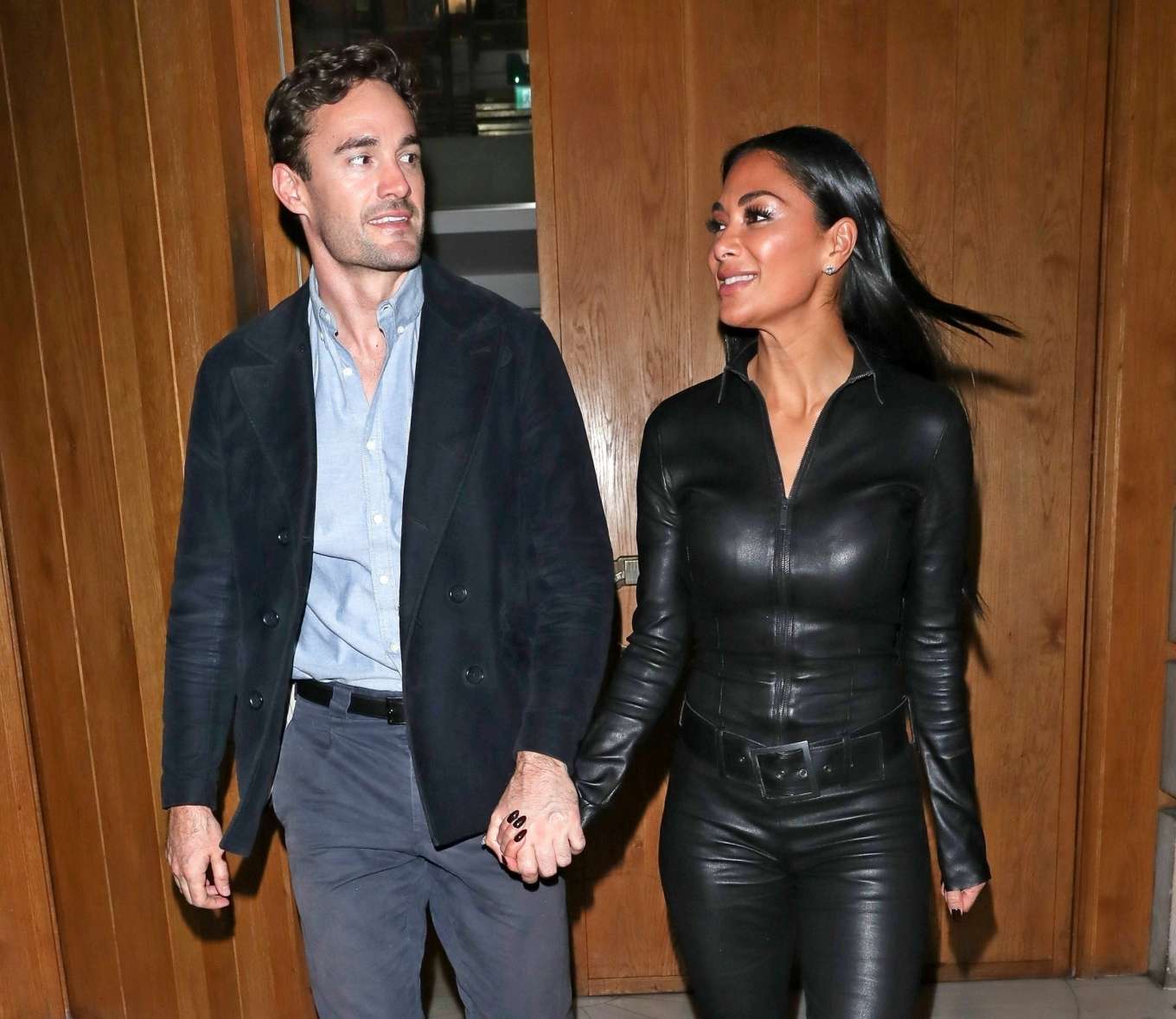 Nicole Scherzinger 2020 : Nicole Scherzinger in Leather Catsuit with Thom Evans – Out in London-20
