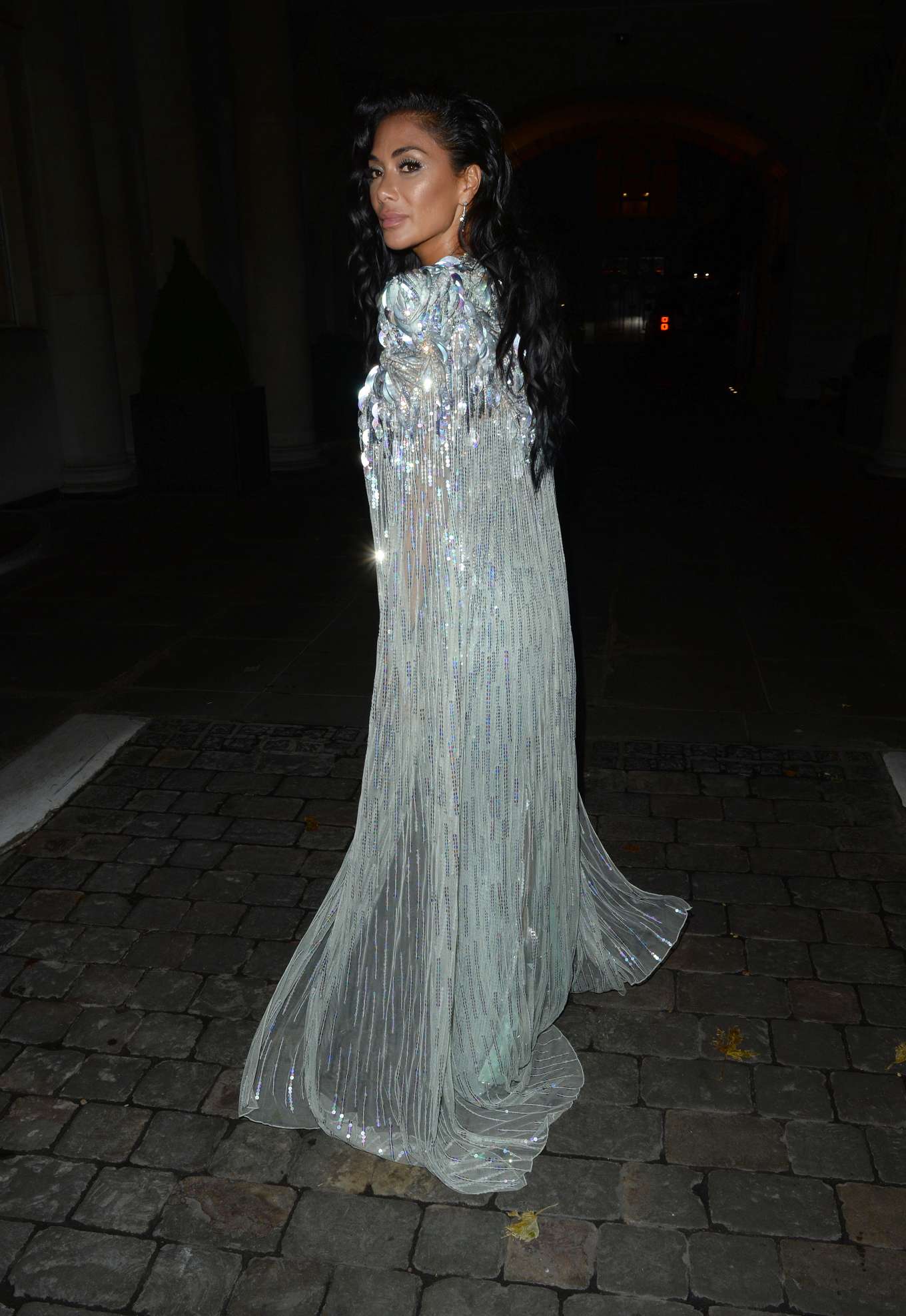 Nicole Scherzinger in Long Dress - Out in London-11 | GotCeleb