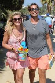 Nicolette van Dam with husband Bass on holiday in Marbella