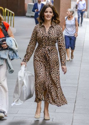 Nigella Lawson in Animal Print Dress - Out in Sydney