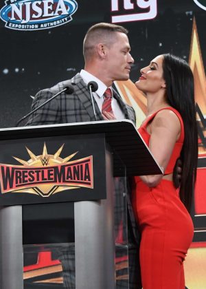 Nikki Bella and John Cena - Wrestlemania 35 Press Conference East Rutherford in New Jersey