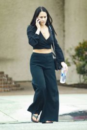 Nikki Bella in Black Outfit - Out in Los Angeles