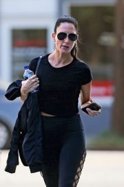 Nikki Bella in Black Workout Clothes at Verve in West Hollywood