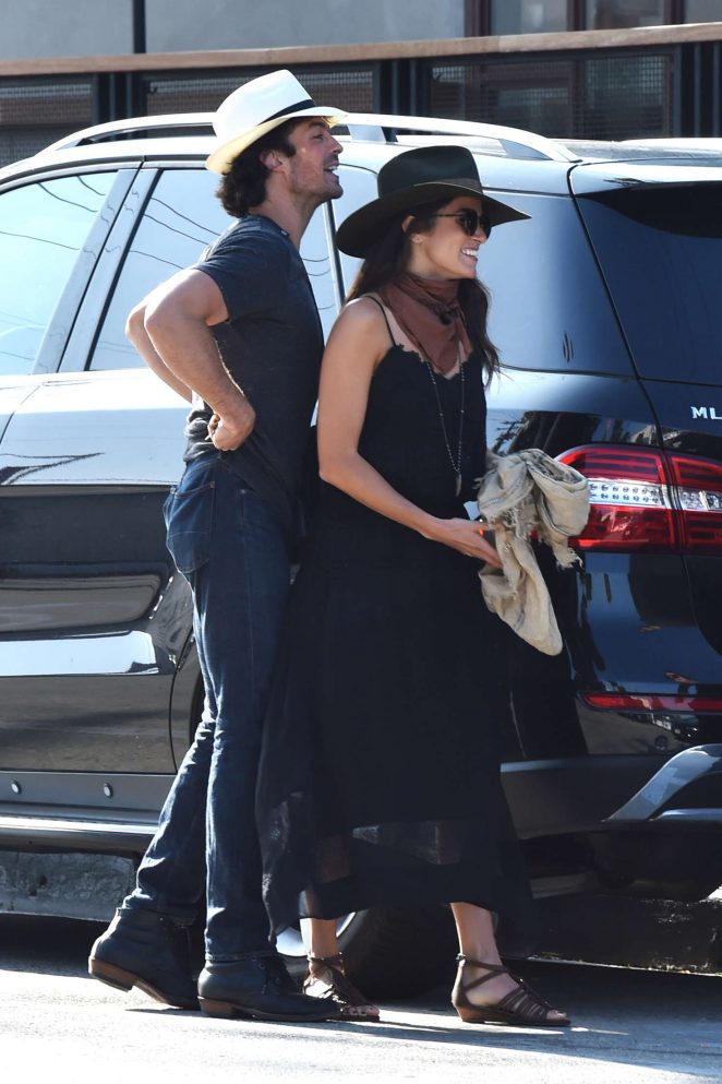 Nikki Reed and  Ian Somerhalder at Gracias Madre in West Hollywood