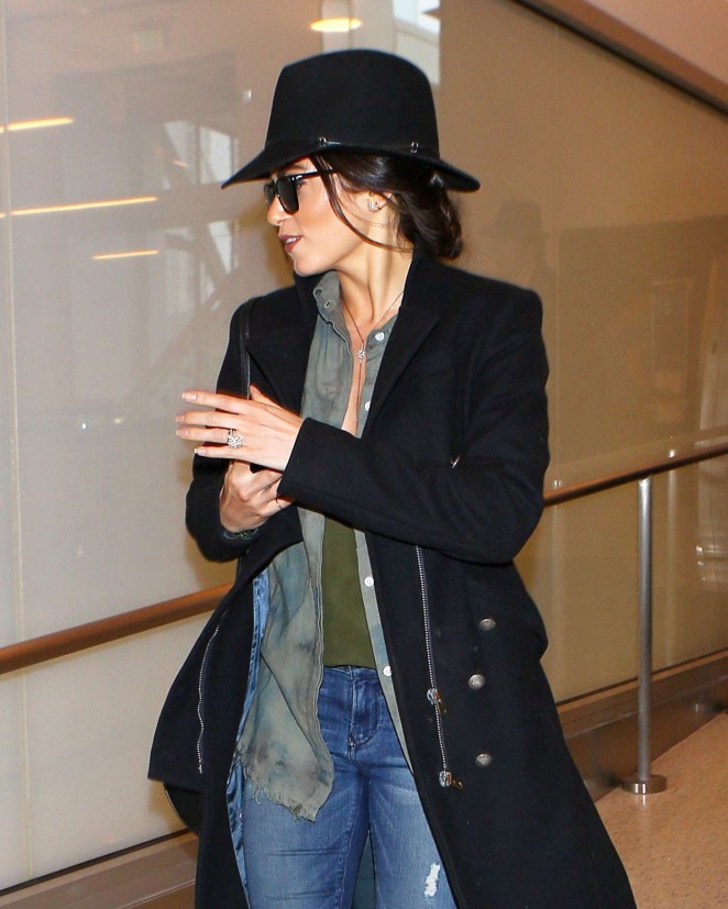 Nikki Reed in Jeans at LAX Airport in Los Angeles
